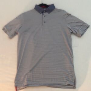 Greyson Men's Grey Micro‑Stripe Polo